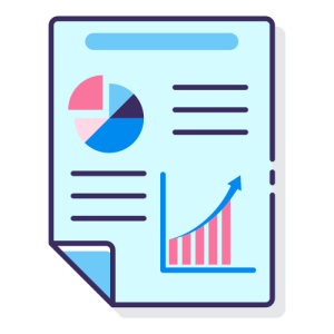 Sales data analytics dashboard displaying pie charts and bar charts for calculating Amazon referral fees and seller cost