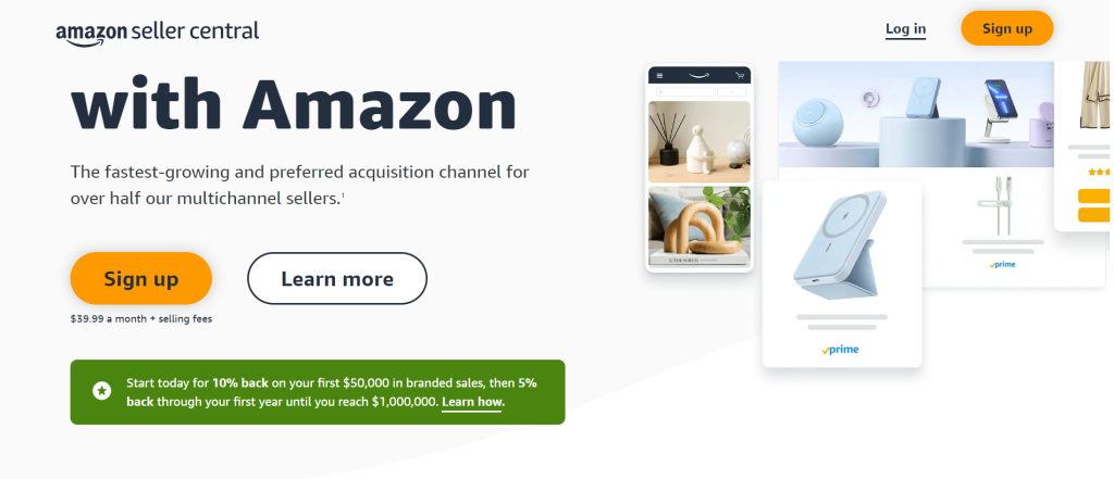 Create an Amazon seller account