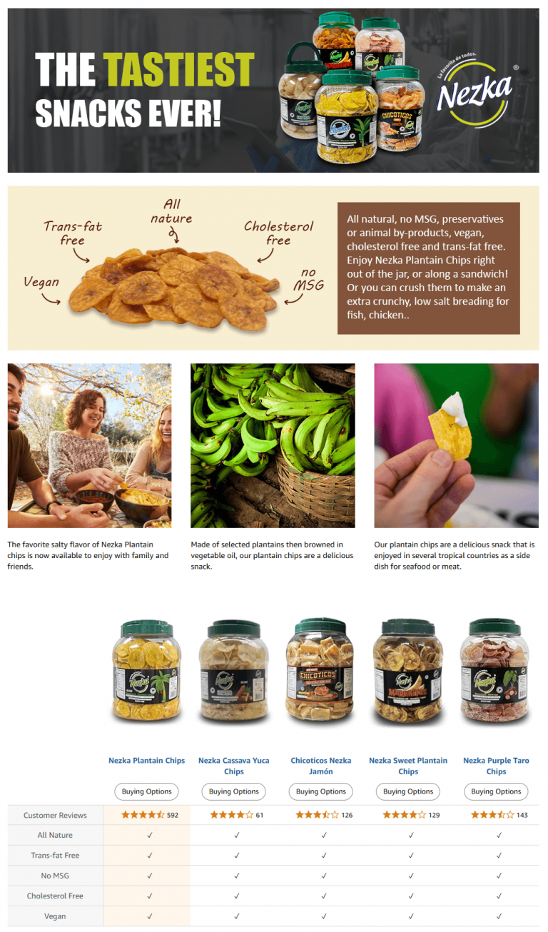 Health supplement product infographic showing certifications, features, ratings and ingredient details