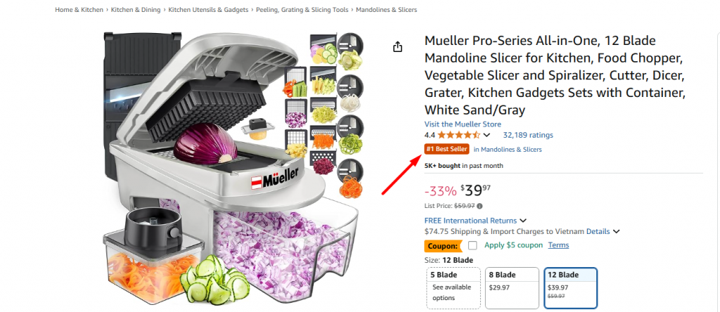 amazon listing