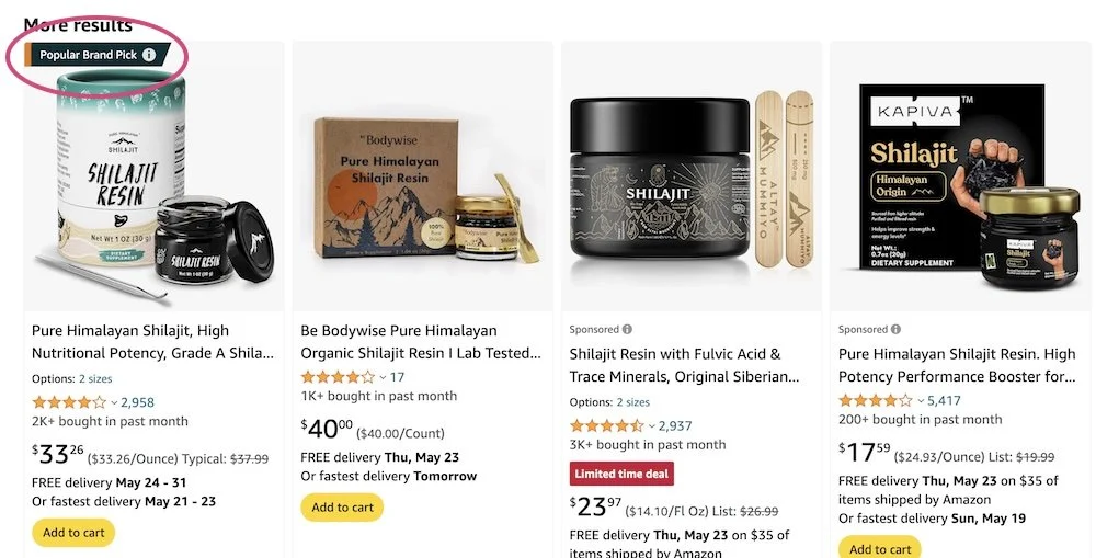 amazon listing