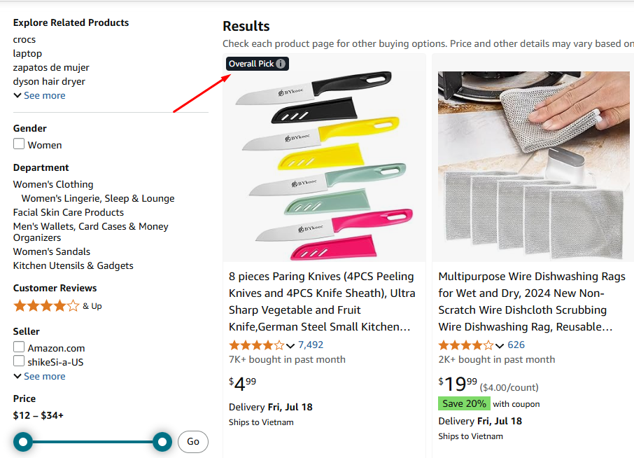 amazon listing