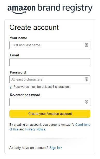 amazon brand registry
